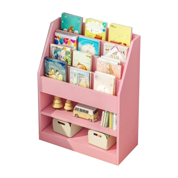 Manufactured Wood Ladder Bookshelf Scandinavian Vertical Closed Back Bookcase