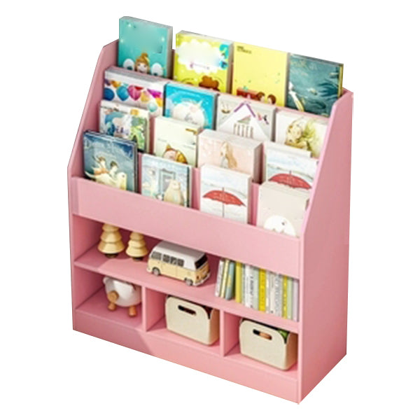 Manufactured Wood Ladder Bookshelf Scandinavian Vertical Closed Back Bookcase