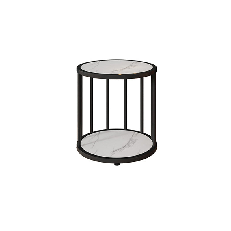 Scandinavian Open Corner Bookshelf with Metal Frame Manufactured Wood Bookcase