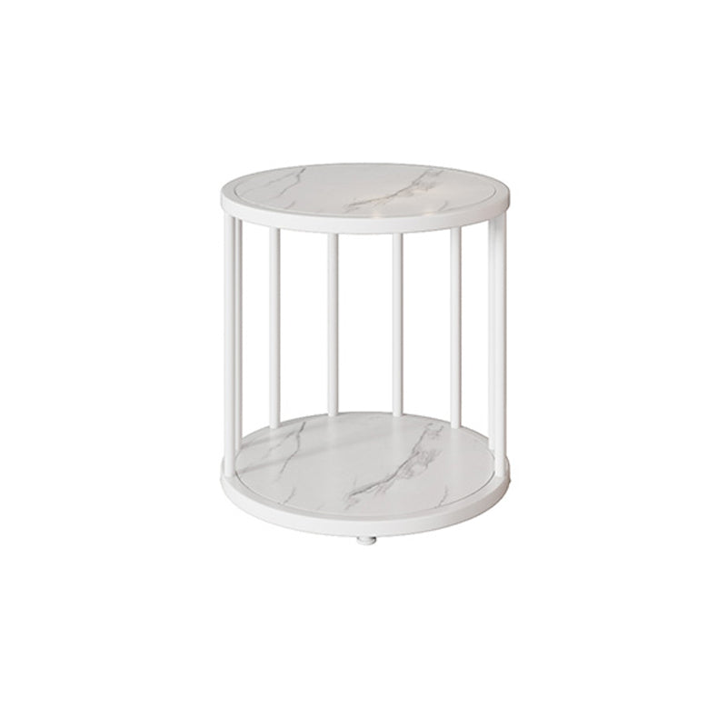 Scandinavian Open Corner Bookshelf with Metal Frame Manufactured Wood Bookcase