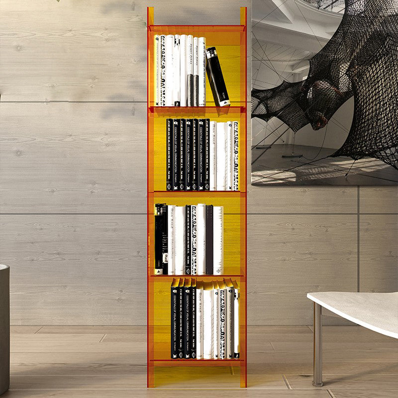 Acrylic Bookshelf Scandinavian Style Closed Back Bookcase for Home Office Study Room