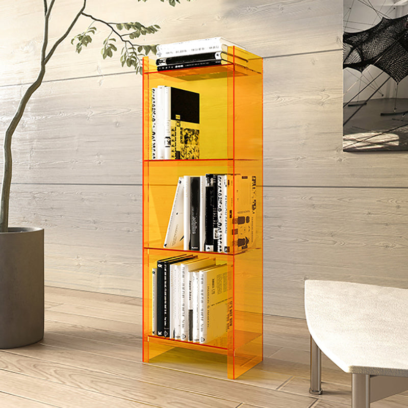 Acrylic Bookshelf Scandinavian Style Closed Back Bookcase for Home Office Study Room