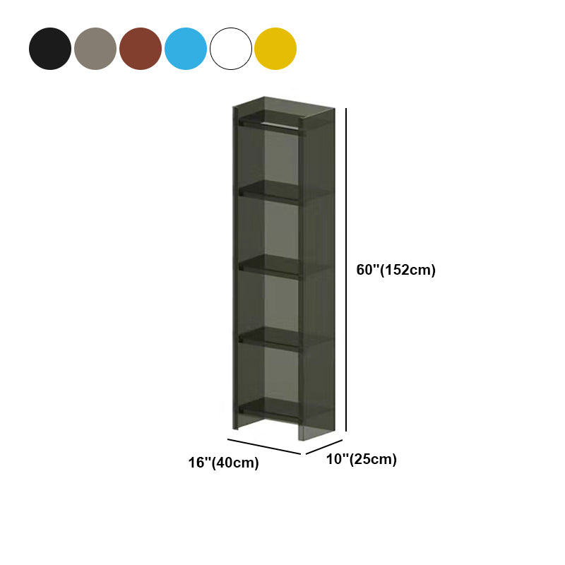Acrylic Bookshelf Scandinavian Style Closed Back Bookcase for Home Office Study Room
