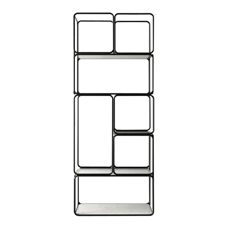 Glam Style Metal Bookshelf Etagere Shelf Bookcase for Home Office