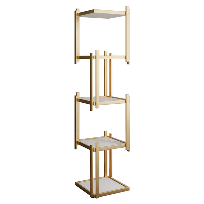 Glam Style Open Bookshelf Vertical Shelf Bookcase for Home Office
