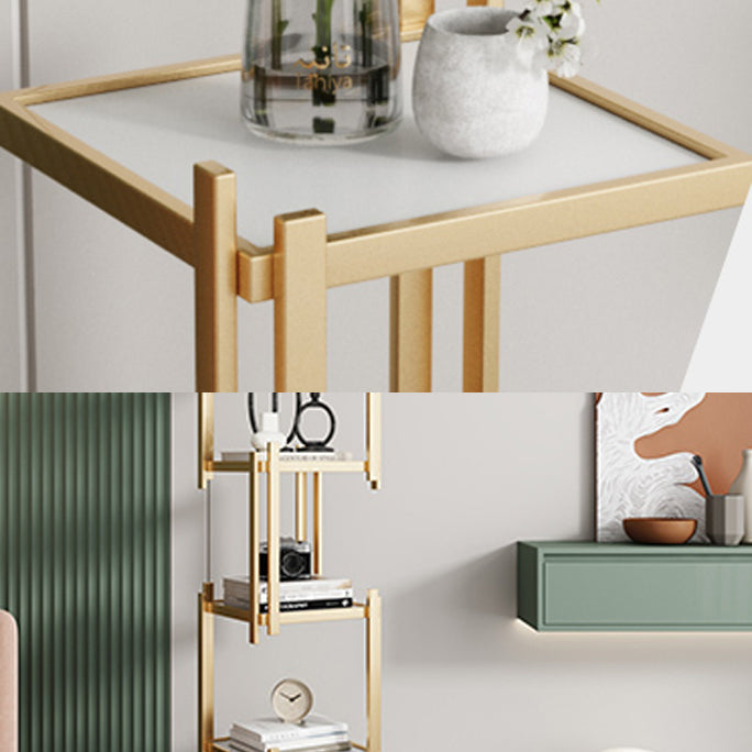 Glam Style Open Bookshelf Vertical Shelf Bookcase for Home Office