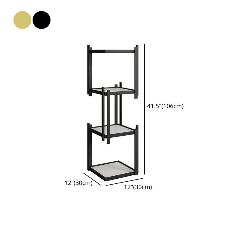 Glam Style Open Bookshelf Vertical Shelf Bookcase for Home Office