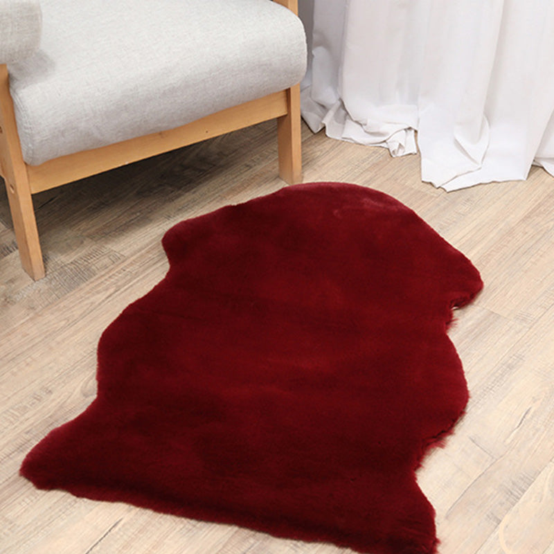 Novelty Irregular Shape Rug Solid Color Polyester Area Rug Carpet for Living Room