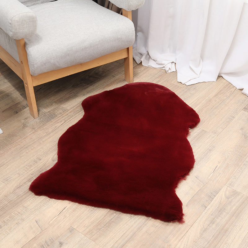Novelty Irregular Shape Rug Solid Color Polyester Area Rug Carpet for Living Room