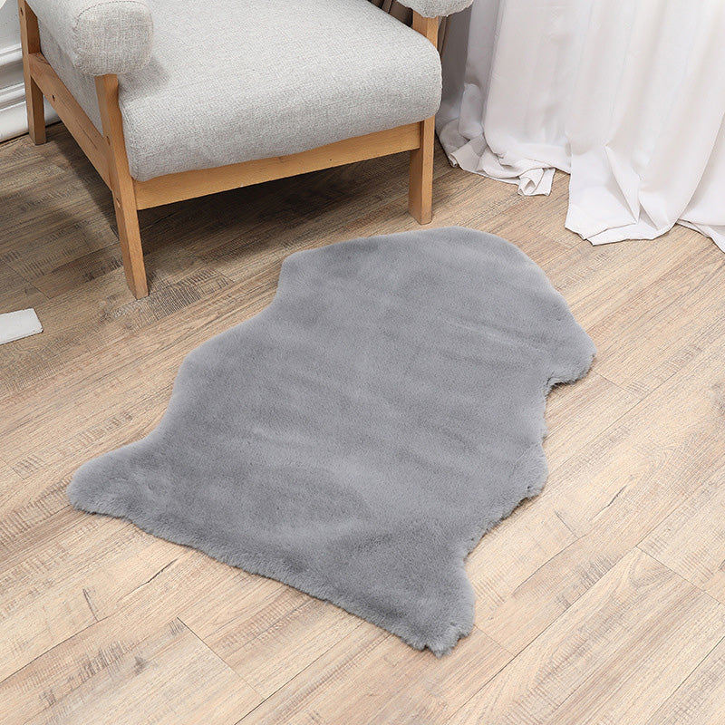 Novelty Irregular Shape Rug Solid Color Polyester Area Rug Carpet for Living Room