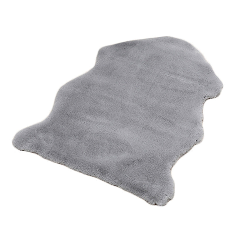 Novelty Irregular Shape Rug Solid Color Polyester Area Rug Carpet for Living Room