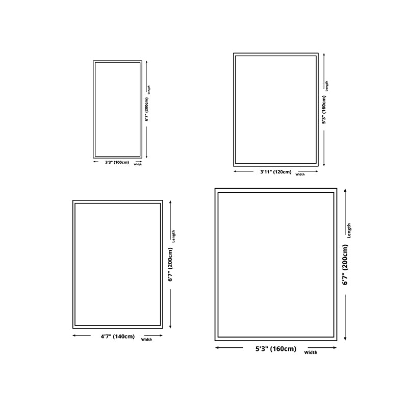 Solid Color Living Room Rug Carpet Polyester Washable Area Rug