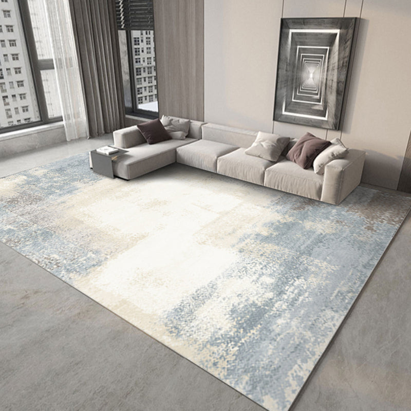 Abstract Living Room Rug Industrial Style Carpet Polyester Washable Area Rug