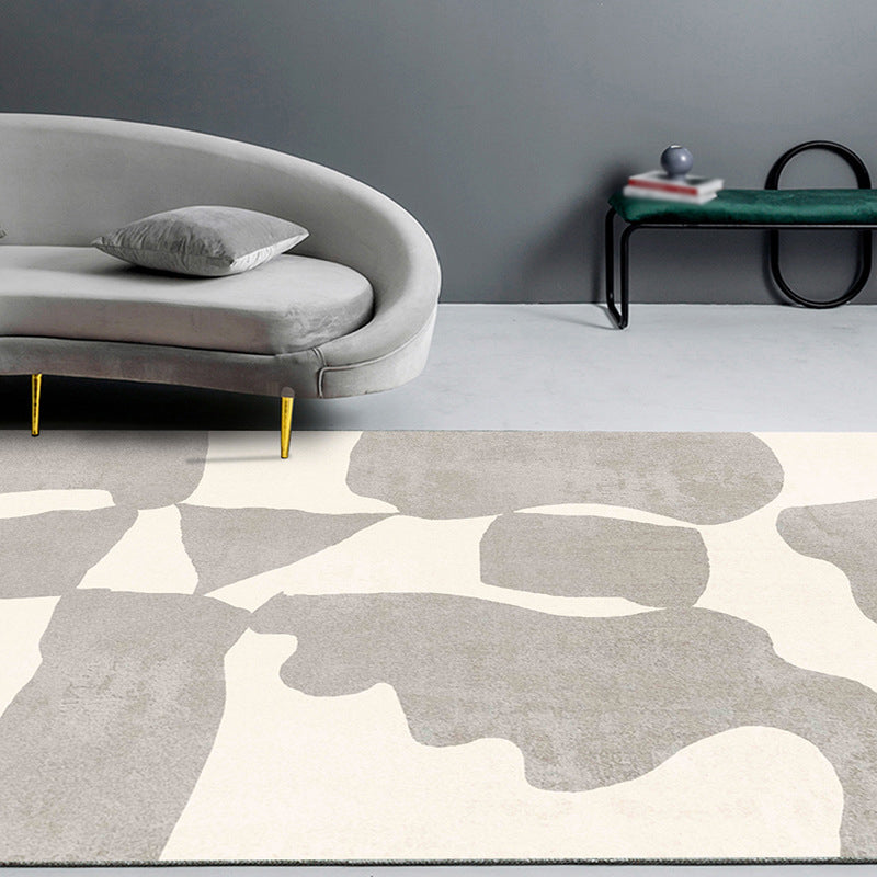 Artistic Style Living Room Rug Abstract Painting Carpet Polyester Washable Area Rug