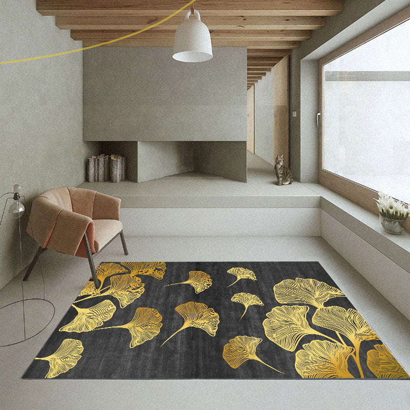 Artistic Style Living Room Rug Abstract Painting Carpet Polyester Washable Area Rug