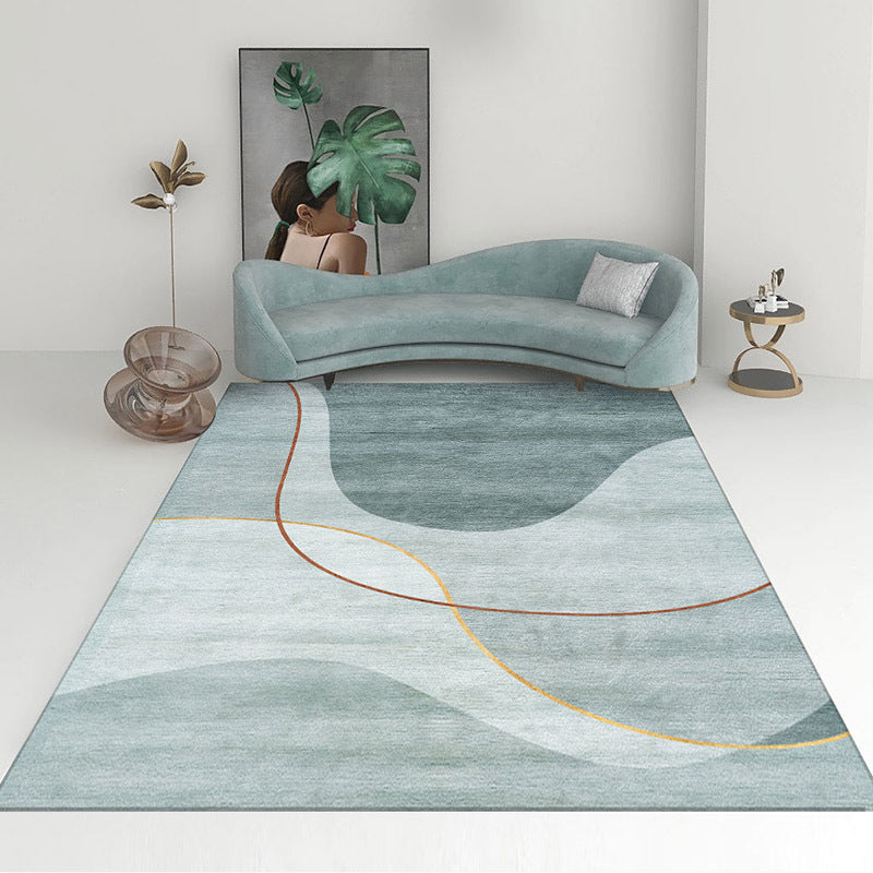 Artistic Style Living Room Rug Abstract Painting Carpet Polyester Washable Area Rug