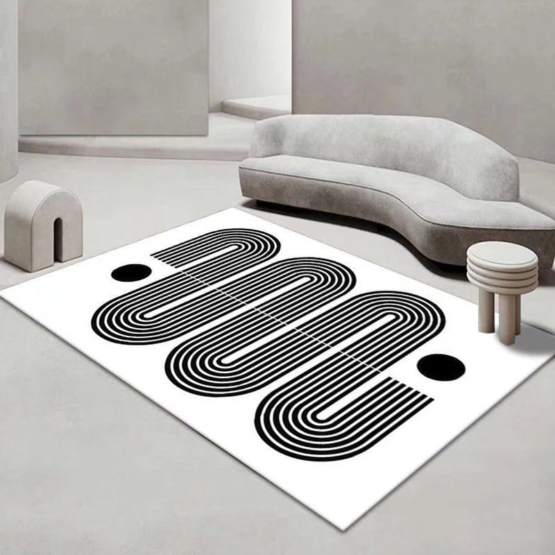 Abstract Painting Living Room Rug Color Block Carpet Washable Area Rug