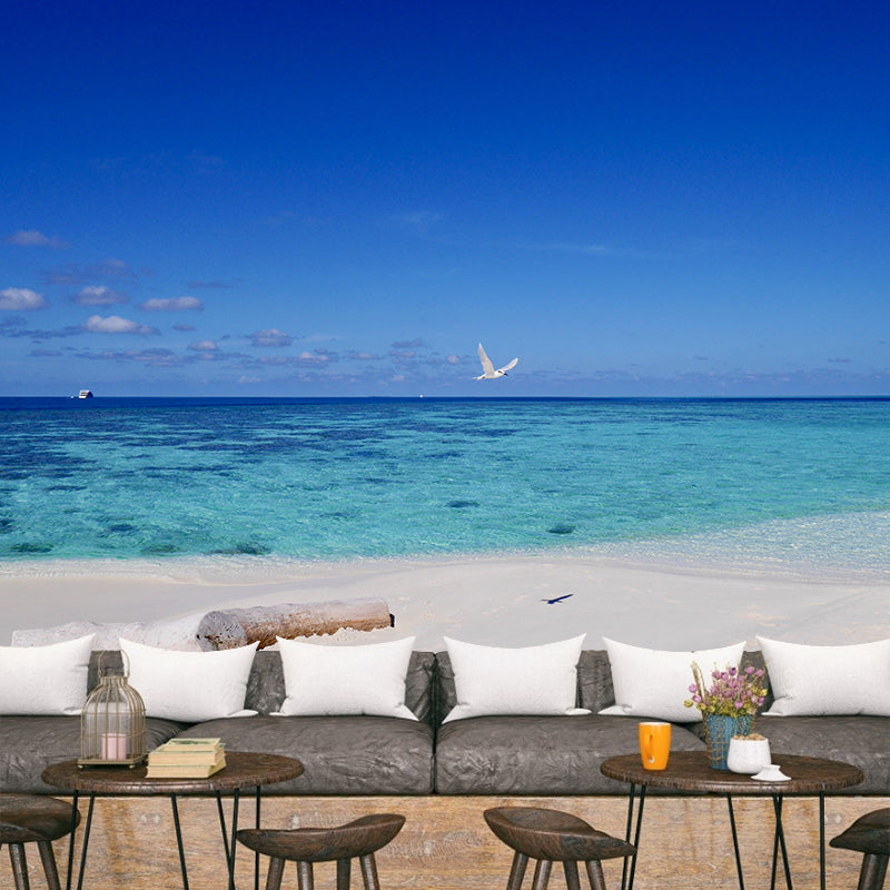 Decorative Photography Mural Wallpaper Sea Beach Indoor Wall Mural