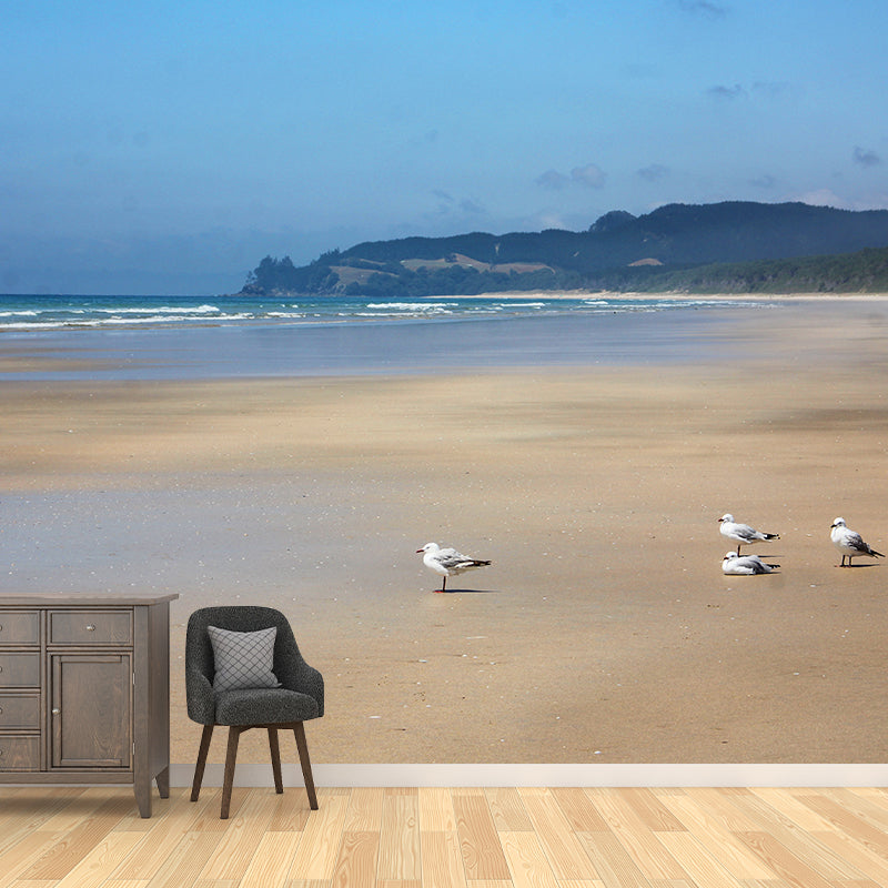 Sea Beach Photography Mural Wallpaper Environment Friendly Living Room Wall Mural