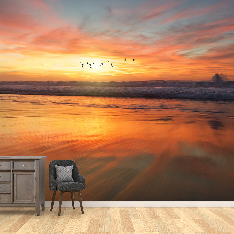 Sea Beach Photography Mural Wallpaper Environment Friendly Living Room Wall Mural
