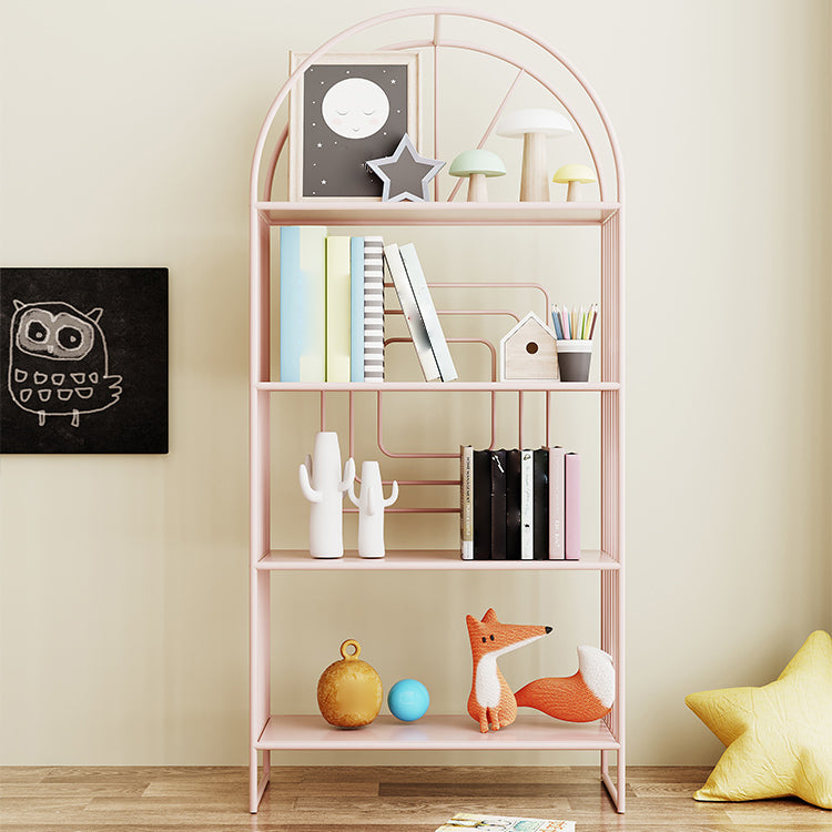 Scandinavian Style Metal Bookshelf Open Back Bookcase for Office