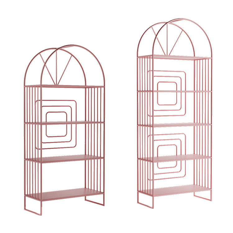 Scandinavian Style Metal Bookshelf Open Back Bookcase for Office