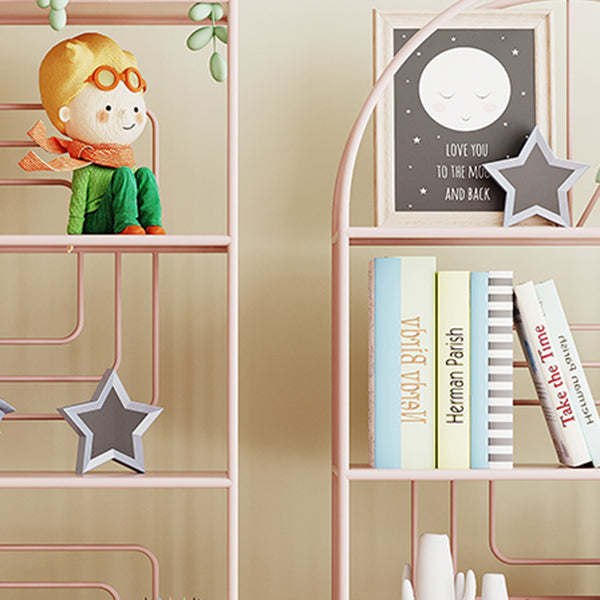 Scandinavian Style Metal Bookshelf Open Back Bookcase for Office