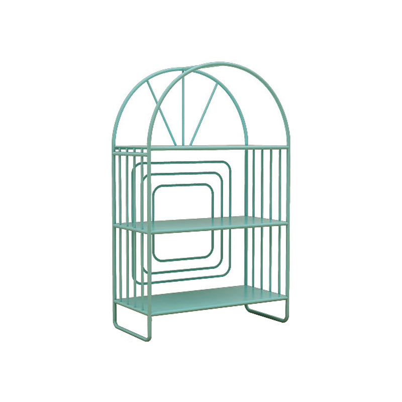 Scandinavian Style Metal Bookshelf Open Back Bookcase for Office