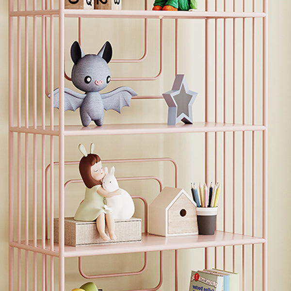 Scandinavian Style Metal Bookshelf Open Back Bookcase for Office