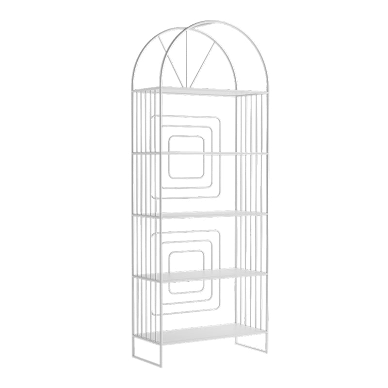 Metal Standard Bookcase Scandinavian Style Open Back Bookshelf