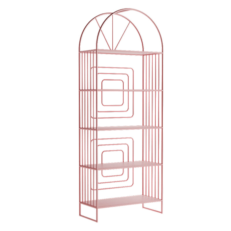 Metal Standard Bookcase Scandinavian Style Open Back Bookshelf