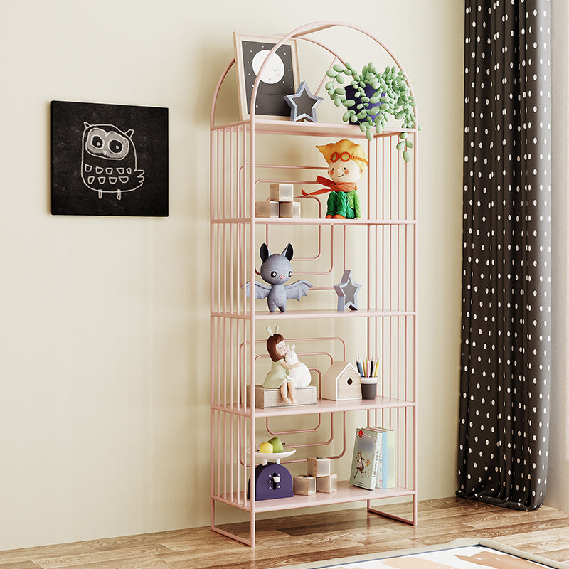 Metal Standard Bookcase Scandinavian Style Open Back Bookshelf