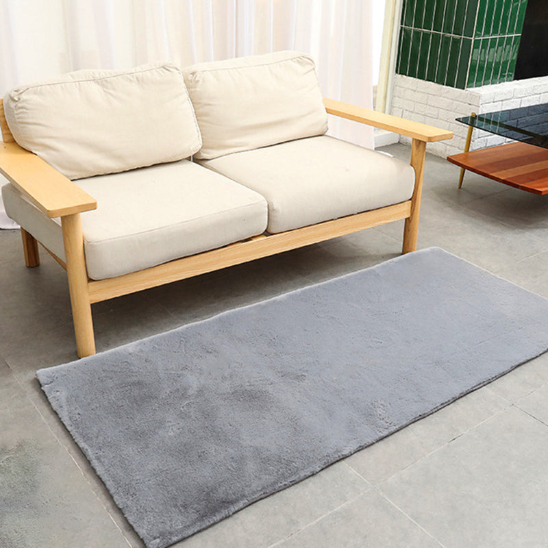 Tapis rectangulaire de couleur unie, résistant aux taches, pour la décoration de la maison