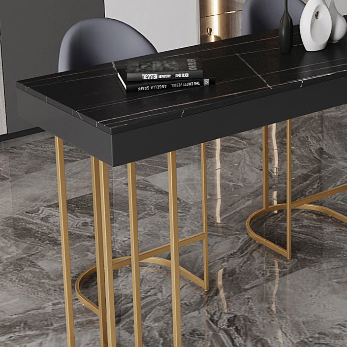 Nordic Glam Bar Counter Table Sintered Stone Table for Kitchen
