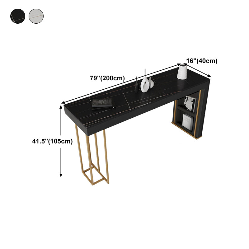 Nordic Glam Bar Counter Table Sintered Stone Table for Kitchen