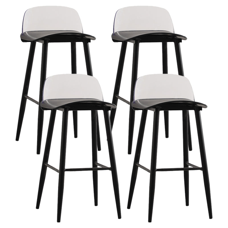 Scandinavian Milk Tea Shop Footrest Stool Matte Finish Steel Counter Stools