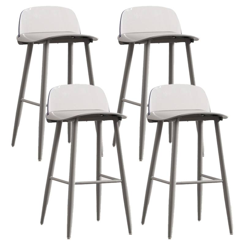 Scandinavian Milk Tea Shop Footrest Stool Matte Finish Steel Counter Stools
