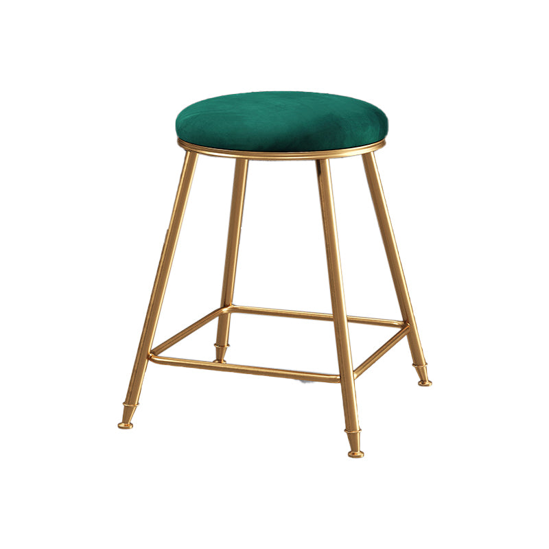 Restaurant Stackable Backless Stool Matte Finish Velvet Bar Stool