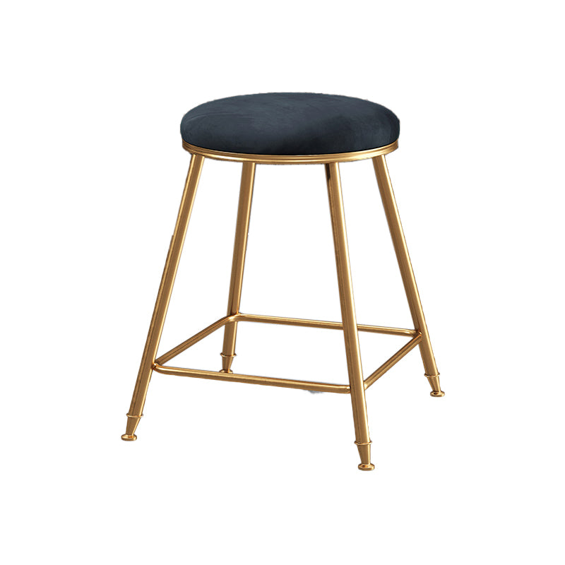 Restaurant Stackable Backless Stool Matte Finish Velvet Bar Stool