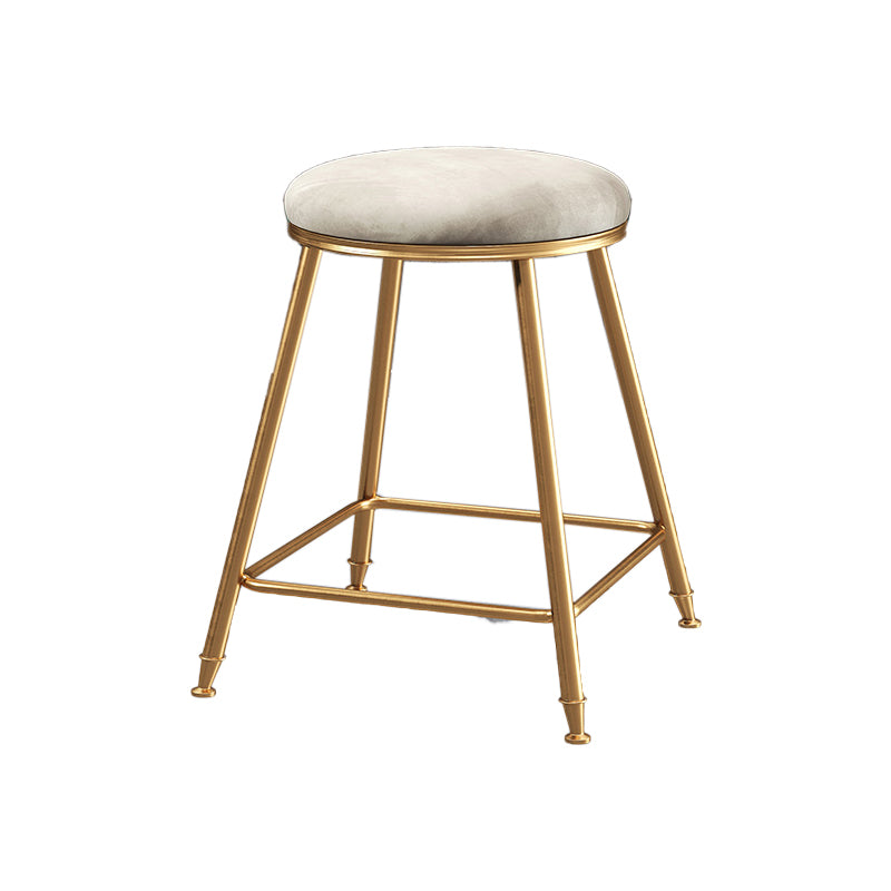 Restaurant Stackable Backless Stool Matte Finish Velvet Bar Stool