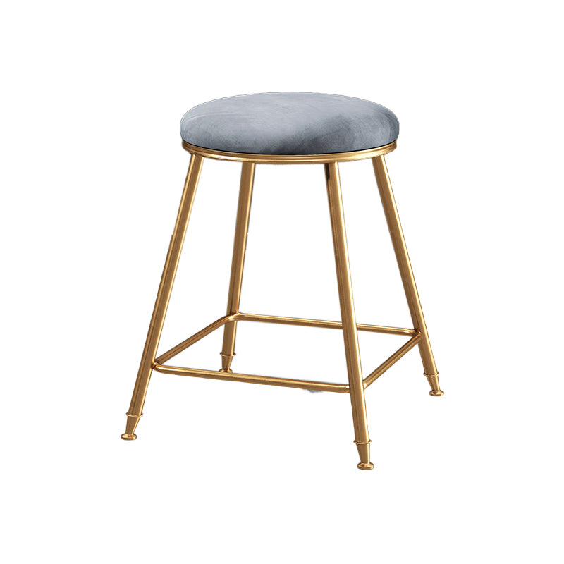 Restaurant Stackable Backless Stool Matte Finish Velvet Bar Stool