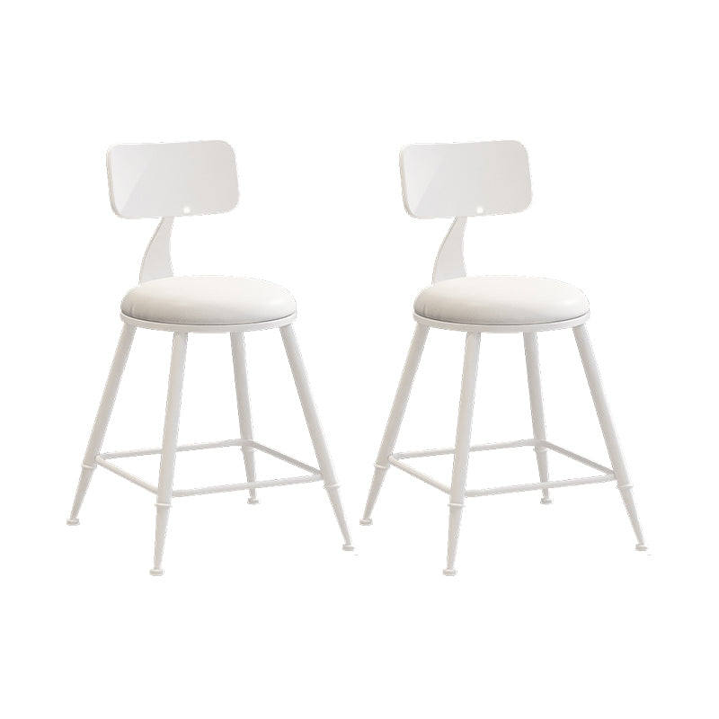 Matte Finish Iron Bar Stool Industrial Low Back Milk Tea Shop Stool