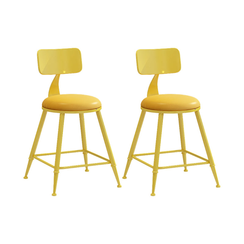 Matte Finish Iron Bar Stool Industrial Low Back Milk Tea Shop Stool