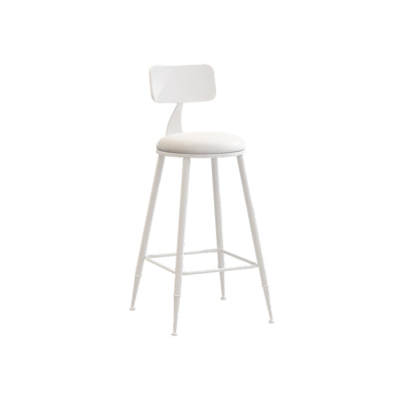 Matte Finish Iron Bar Stool Industrial Low Back Milk Tea Shop Stool