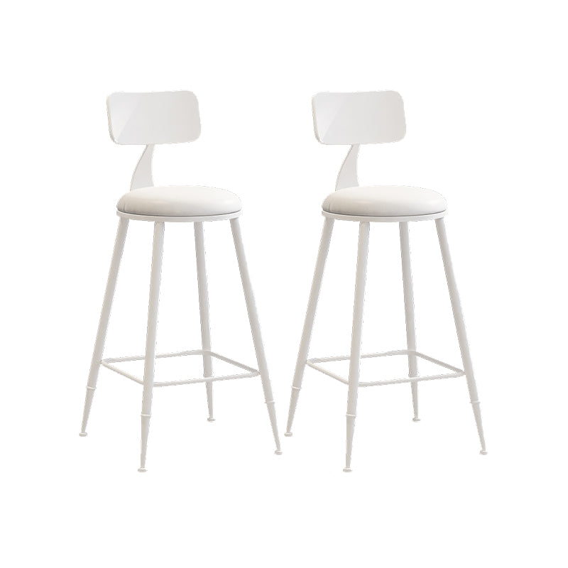 Matte Finish Iron Bar Stool Industrial Low Back Milk Tea Shop Stool