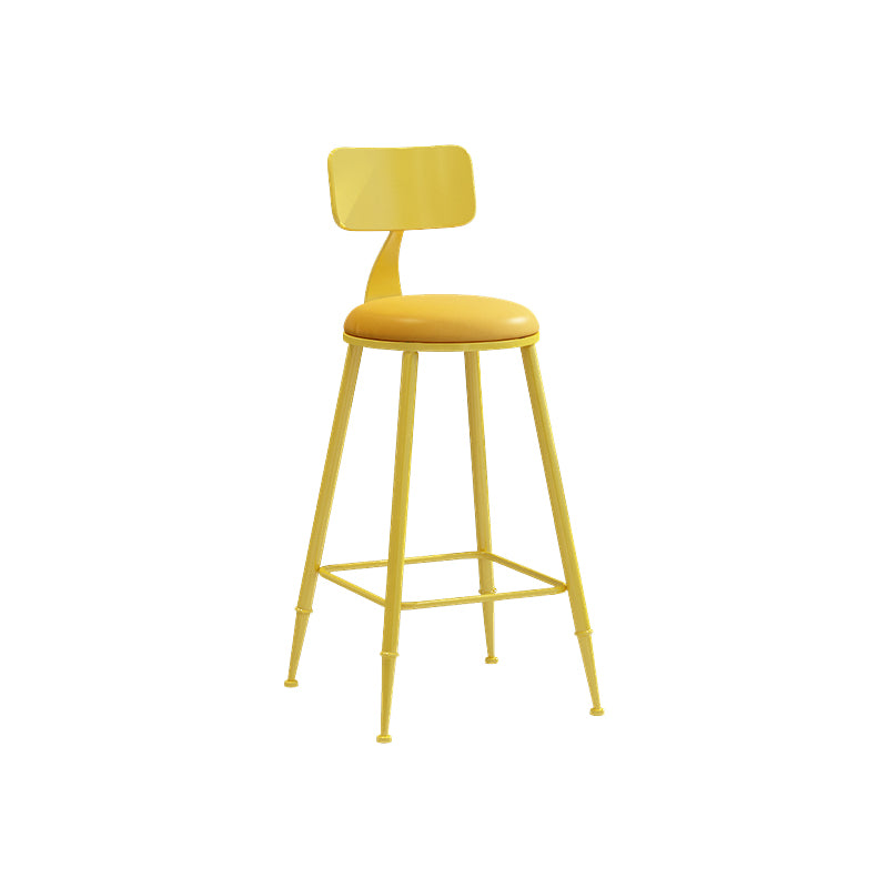 Matte Finish Iron Bar Stool Industrial Low Back Milk Tea Shop Stool