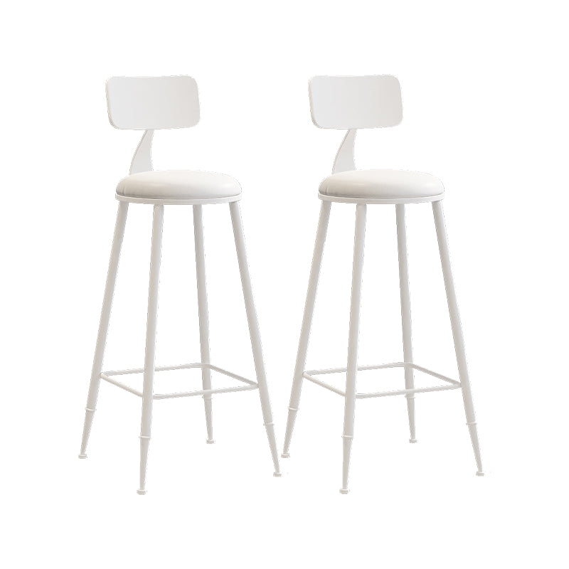 Matte Finish Iron Bar Stool Industrial Low Back Milk Tea Shop Stool