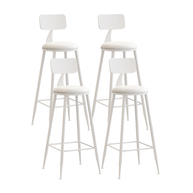 Matte Finish Iron Bar Stool Industrial Low Back Milk Tea Shop Stool