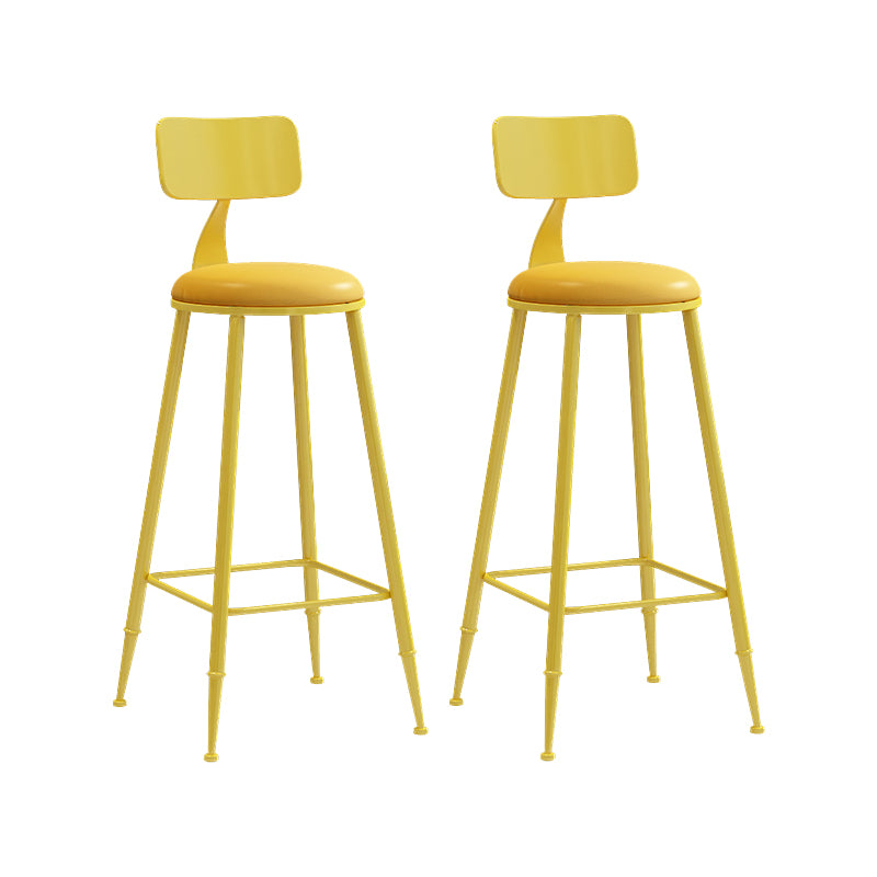 Matte Finish Iron Bar Stool Industrial Low Back Milk Tea Shop Stool