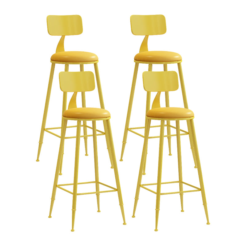 Matte Finish Iron Bar Stool Industrial Low Back Milk Tea Shop Stool
